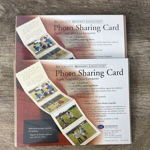 ❄️ NEW Creative Memories Lot of 2 PHOTO SHARING CARDS: Natural Mounting Sleeves